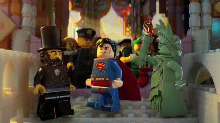 Бэтмен, Супермен, Черепашки Ниндзя и Линкольн в мультфильме «Лего 3D». Первое видео