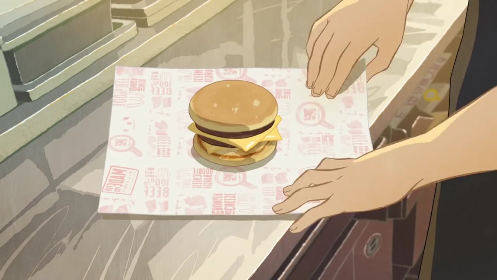 Mcdonald s animation. Аниме деньги. Аниме еда гиф. Аниме еда макдональдс. Макдональдс Эстетика аниме.