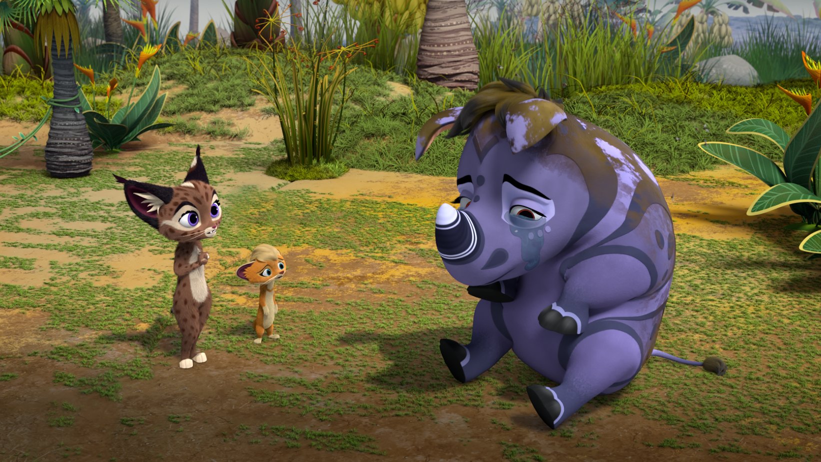 Носорог из мультфильма Лео и Тиг